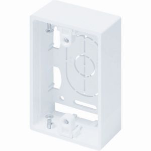 【マサル工業】マサル工業 SFBA12 ニュー エフモール用 露出ボックス 1個用 浅型 ホワイト