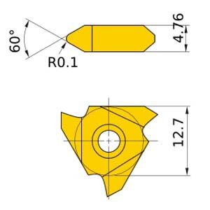 送料無料！！【三菱マテリアル MITSUBISHI】三菱 MTTR436001 外径ねじ切り加工 MTバイト用 超硬インサ..