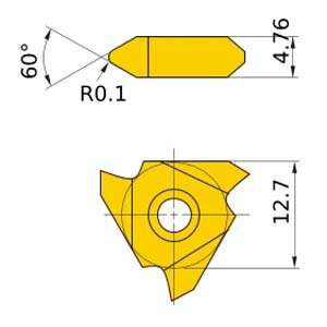 【三菱マテリアル MITSUBISHI】三菱 MTTR435501 外径ねじ切り加工 MTバイト用 超硬インサート 右勝手 U..