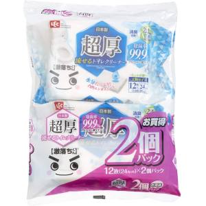 【レック LEC】レック 激落ち 超厚 流せるトイレクリーナー 大判タイプ 2個パック