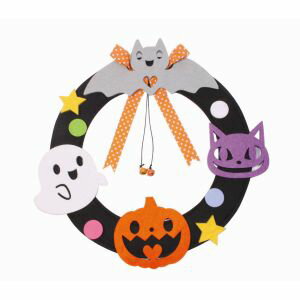 【東京ローソク】ハロウィン フェルトリース メンバー 30cm 017143-HW00254