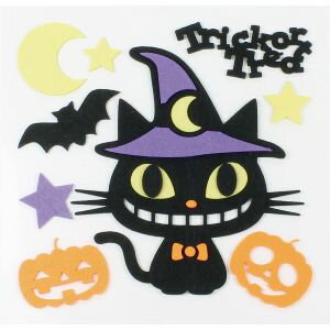 【東京ローソク】ハロウィンフェルトシール ウィッチキャット 017540-HW00460
