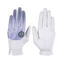 【フォルクスワーゲン Volkswagen】フォルクスワーゲン ゴルフグローブ 両手用 メンズ ホワイト M VWGL-9054