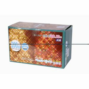 【東京ローソク】防雨コネクター付 ペッパー200球 グリーンコード クリアー 015249-DL00134