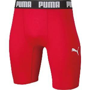 【プーマ PUMA】プーマ コンプレッション ジュニアショートタイツ 130 レッド ホワイト 656334