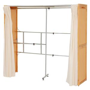 送料無料！！【萩原】萩原 VR-7240NA 伸縮クローゼット ナチュラル メーカー直送 代引不可 北海道沖縄離島不可【smtb-u】