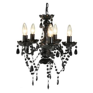 送料無料！！【萩原】萩原 NL-8605BK シャンデリア5灯 ブラック メーカー直送 代引不可 北海道沖縄離島不可【smtb-u】