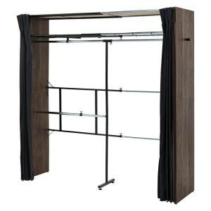 送料無料！！【萩原】萩原 VR-7243WN 伸縮クローゼット ウォルナット メーカー直送 代引不可 北海道沖縄離島不可【smtb-u】