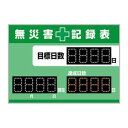 送料無料！！【日本緑十字社】日本緑十字社 229012 LED無災害記録表 LED色 白/赤 自動カウントUP+カレンダー機能搭載 軽量 薄型タイプ 記録-1200D 598×845mm 厚さ20mm 屋内専用【smtb-u】