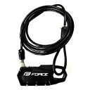 【フォース FORCE】フォース ミニロック ストレートワイヤー 180cm ブラック 80021 FORCE