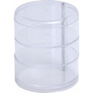 送料無料！！【不二貿易】不二貿易 PSコスメ収納 3段ラウンド小物入れ クリア 6006 メーカー直送 代引不可 北海道沖縄離島不可【smtb-u】