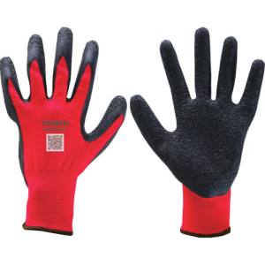 【トラスコ中山 TRUSCO】トラスコ TRG131RL ゴム背抜き手袋 レッド 1双入り 13ゲージ L TRUSCO