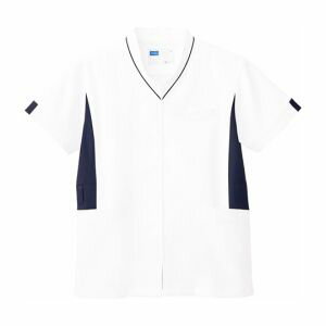 【自重堂 WHISEL】自重堂 男女兼用スクラブ ホワイトネービー L WH12085