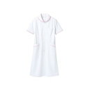 【住商モンブラン】住商モンブラン 73-1532 ナースワンピース 半袖 白 ピンク LL