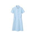 【住商モンブラン】住商モンブラン 73-1686 ナースワンピース 半袖 サックス 白 S