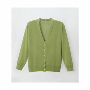 【ディーフェイズ D-PHASE】ディーフェイズ 抗ピル長袖カーディガン オリーブ L D-1001