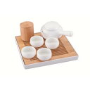 【カンダ】カンダ カジュアル中国茶器セット マットホワイト 茶盤1茶壷1茶缶1茶杯4