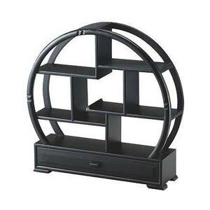 送料無料！！【カンダ】カンダ 丸型茶壷飾棚 引出し付 X07J004-1【smtb-u】