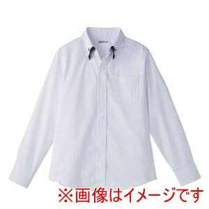 【サーヴォ】サーヴォ レイヤードBD衿長袖シャツ 4L ET-1311 WT×BK