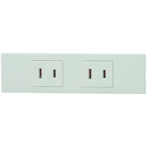 【神保電器】神保電器 KAG-2500 PW 家具 機器用 コンセットセット 2口 ピュアホワイト