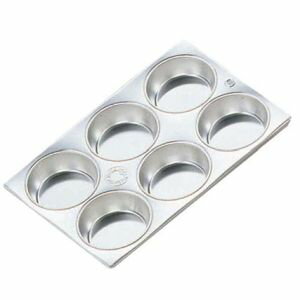 【久保寺軽金属工業所】久保寺軽金属 FK No.7 ブリキ Bマフィン型 カップ 6ヶ付