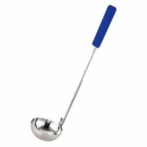 【三宝産業 YUKIWA】ユキワ UK 18-8 シリコンカラー スープレードル 90cc ブルー 三宝産業