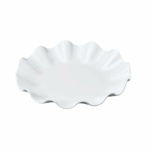 【若泉漆器】若泉漆器 ニューホワイト ウェーブ丸盛皿 40cm