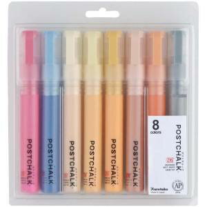 【呉竹 Kuretake】呉竹 ポストチョークマーカーウェットワイプ POST-500A/8VC BASIC8本セット