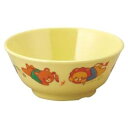 【アヅミ産業】アヅミ産業 メラミン子供食器 みんなともだち。汁椀 YMC-1 イエロー