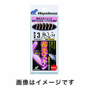 【ハヤブサ Hayabusa】ハヤブサ 小アジ専科 堤防小アジ五目 レッド 畜光スキン10号 ハリス 3 HS400(4)