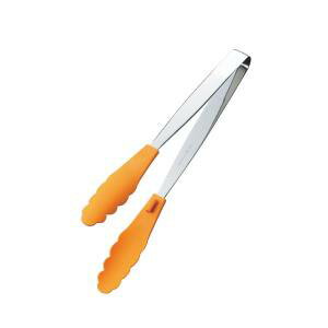 【田辺金具】田辺金具 抗菌 耐熱 ストッパー付マルチ トング オレンジ300 1405