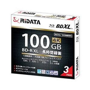 【ライデータ RIDATA】RIDATA BD-R520PW4X.3P SC A BD-R XL100GB 2-4倍速 ホワイトプリンタブル 3枚