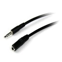 【スターテックドットコム StarTech.com】スターテック ZU200RC 1m 3.5mm 4極ステレオミニプラグ TRRS ヘッドホン延長ケーブル 3...