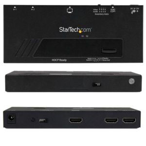 【スターテックドットコム StarTech.com】スターテック ZU200U4 2入力1出力HDMIディスプレイ切替器 セレクター スイッチ 1080p 自動 優先切替機能付き