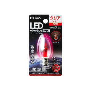 【朝日電器 エルパ ELPA】エルパ LDC1CR-G-E12-G307 LED電球 ロウソク E12 ELPA 朝日電器