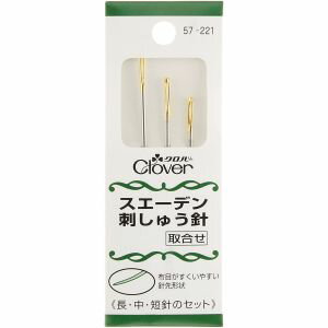 【クロバー Clover】クロバー スエーデン刺しゅう針 3本入り 57-221