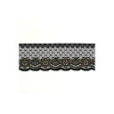 【一井商店】一井商店 ラッセルレース フラワー 幅6.5cm 20m巻 巻 黒/ゴールド RL2500-93