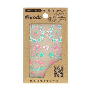 【扶桑】扶桑 布用シール IRODO イロド バグズ ピンク ライムグリーン 90061
