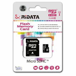 ڥ饤ǡ RIDATARIDATA microSDHC 8GB C10 UHSI