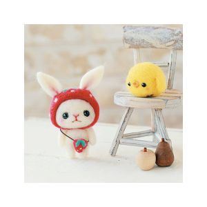 【ハマナカ Hamanaka】ハマナカ 苺帽子のうさぎちゃんところりんヒヨコ 441-307 製作キット H441-307