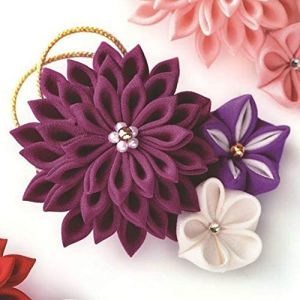 【パナミ Panami】パナミ ちりめん細工キット 正絹 つまみ細工 煌めきのブローチ 紫 LH-452 Panami PAN..