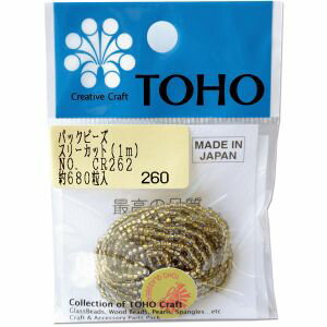 【トーホー】トーホー スリーカットビーズ 糸通しビーズ 外径 約2.2mm 1m入り CR-262 MSB-CR262-PC