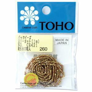 【トーホー】トーホー スリーカットビーズ 糸通しビーズ 外径 約2.2mm 1m入り CR-421 MSB-CR421-PC
