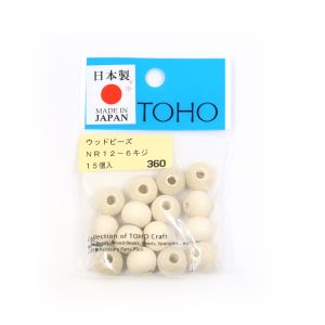 【トーホー】トーホー ウッドビーズ 12mm 木地 15個入 NR12-6 【トーホー】トーホー ウッドビーズ 12mm 木地 15個入 NR12-6