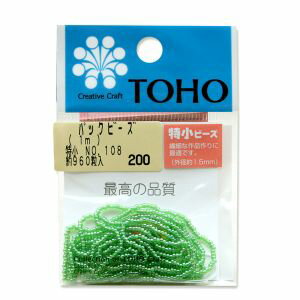 【トーホー】トーホー 糸通しビーズ 特小 外径 約1.5mm 1m入り No.108 SSB-108-PC