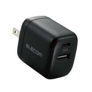 yELECOM GRzGR MPA-ACCP30BK AC[d USB[d USB Power Delivery 30W USB-C1|[g USB-A1|[g XCOvO ubN