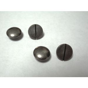 【ソウヒロ】ソウヒロ 簡単取付け ネジ式 カシメ 直径10mm スタンダードタイプ 5mm 足 アンティークシルバー 2個入 JTMP-97-AS