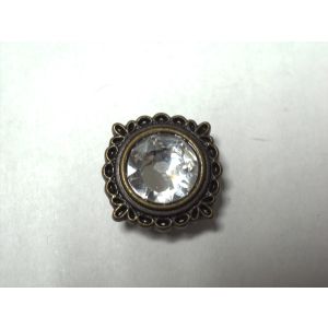 【ソウヒロ】ソウヒロ 簡単取付け ネジ式飾りバネ ホック 金飾りの大きなラインストーン アンティーク..