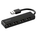 【バッファロー BUFFALO】バッファロー BSH4U310D2BK USB2.0 バスパワー 4ポート どっちも ハブ ブラック