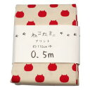 【日吉商会】日吉商会 オックス生地 ねこたま オックスカットクロス りんご 110x50cm NTSC-1H